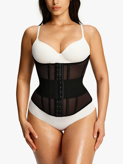 Women's Steel Boned Mesh Waist Trainer Tummy Control