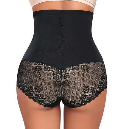 Women's High Waist Lace Panty Tummy Control