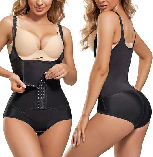 Women's Open Bust Waist Trainer Bodysuit Tummy Control