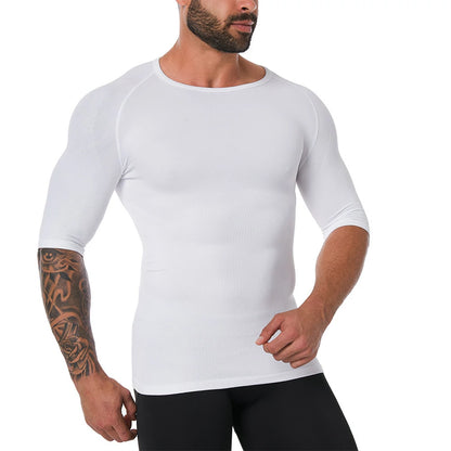 Men's Short Sleeve Compression Shirt Body Shaper