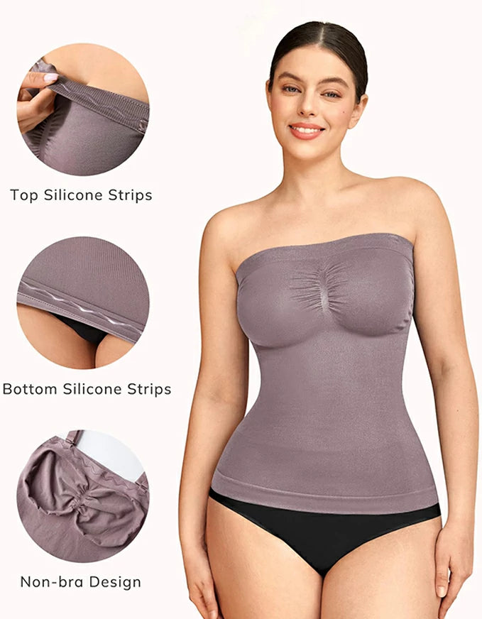 Women's Strapless Shapewear Tank Top Tummy Control
