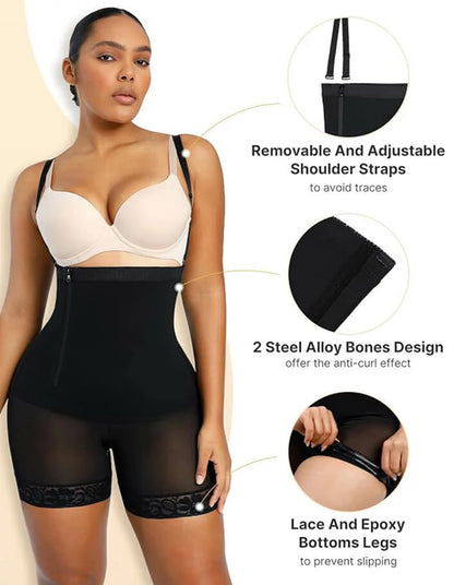 Women's Faja Colombianas Side Zip Bodysuit Tummy Control