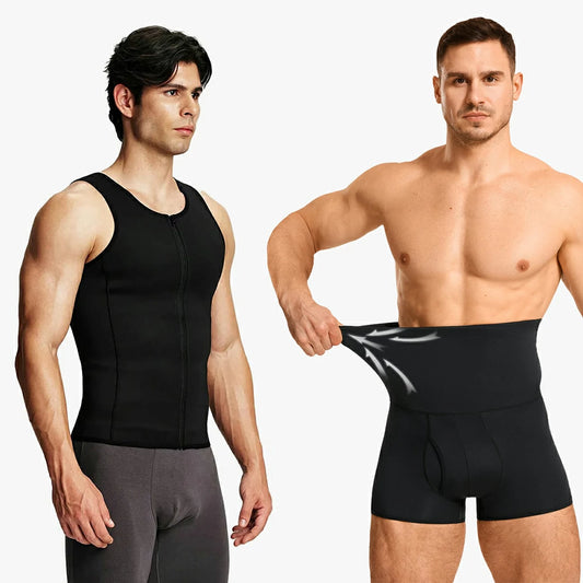 Total Compression Set: 2-in-1 Undershirt + High-Waist Shorts