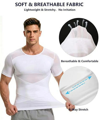 Men's Short Sleeve Mesh Compression Shirt Breathable