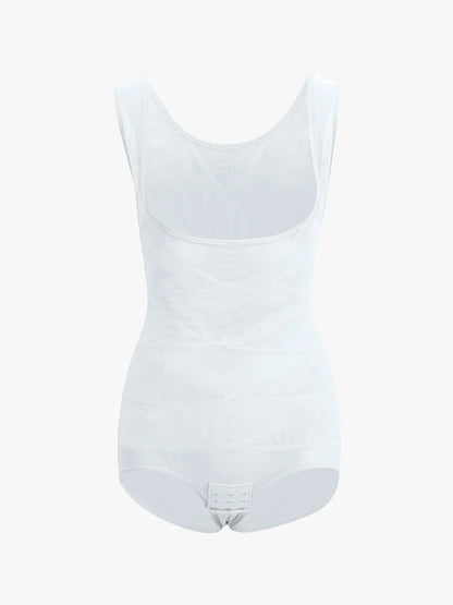 Women's Mesh U-Shape Open Bust Bodysuit Tummy Control