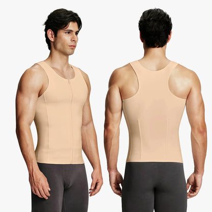 Men's Tummy Control Shapewear Undershirt w/ Adj Hooks (2-Pack)