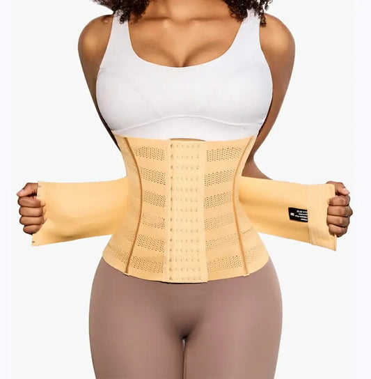 Women's Steel Boned Mesh Breathable Waist Trainer Tummy Control