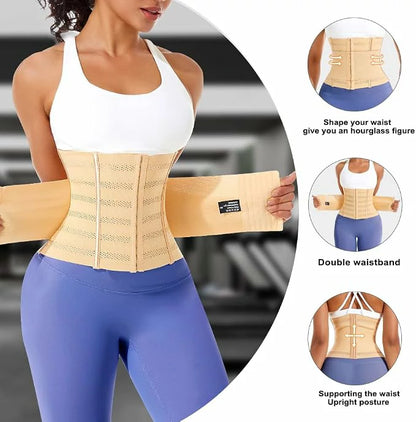 Women's Steel Boned Mesh Breathable Waist Trainer Tummy Control