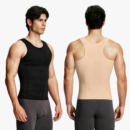 Men's Tummy Control Shapewear Undershirt w/ Adj Hooks (2-Pack)
