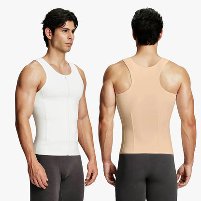 Men's Tummy Control Shapewear Undershirt w/ Adj Hooks (2-Pack)