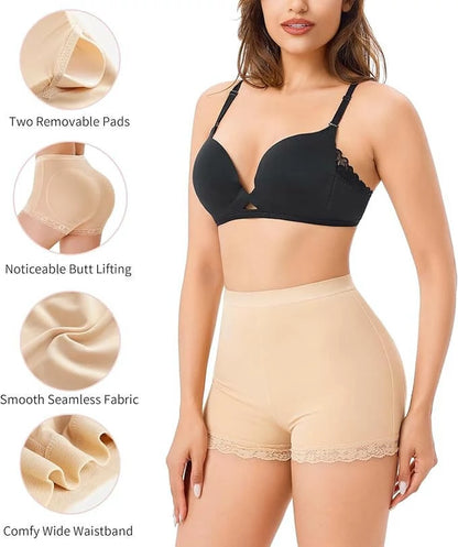 Women's Mid-Rise Padded Hip Enhancer Boyshorts