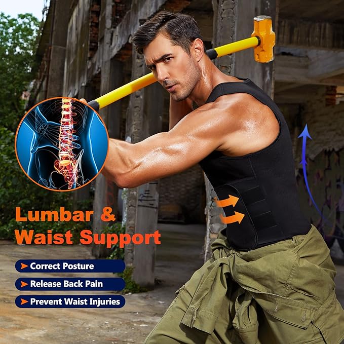 Men's Waist Trainer Sauna Suit Shirt