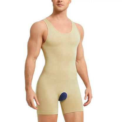 Men's Seamless Sleeveless Compression Bodysuit