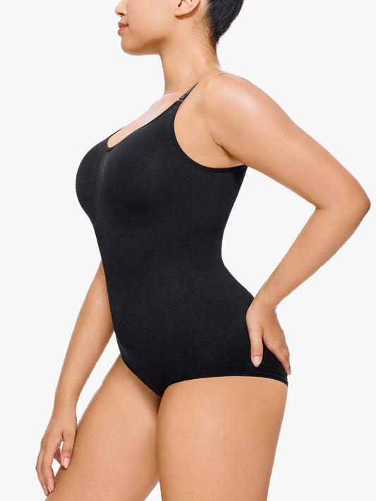 Women's Seamless V-Neck Sleeveless Bodysuit Tummy Control
