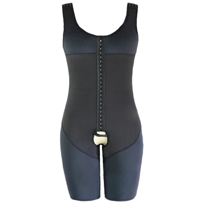 Men's Full Body Shaper Bodysuit with 4-Level Hooks