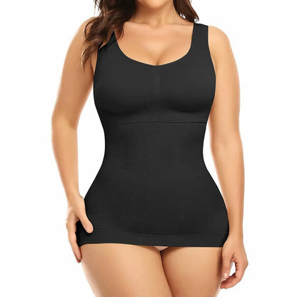Women's Shapewear Tank Top Built-in Bra Tummy Control