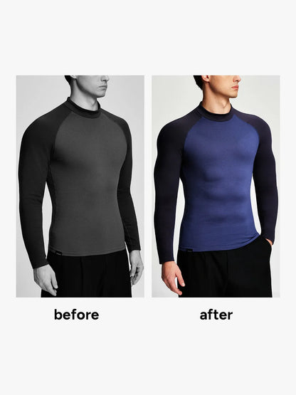 Men's Padded Muscle Compression Shirt Short Sleeve