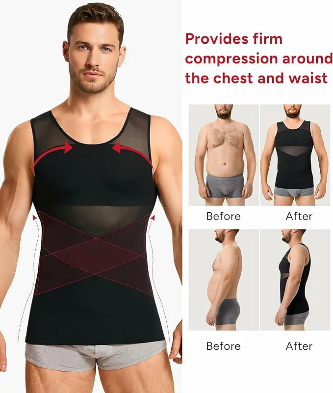 Men's Compression Tank Top Mesh Double-Layer