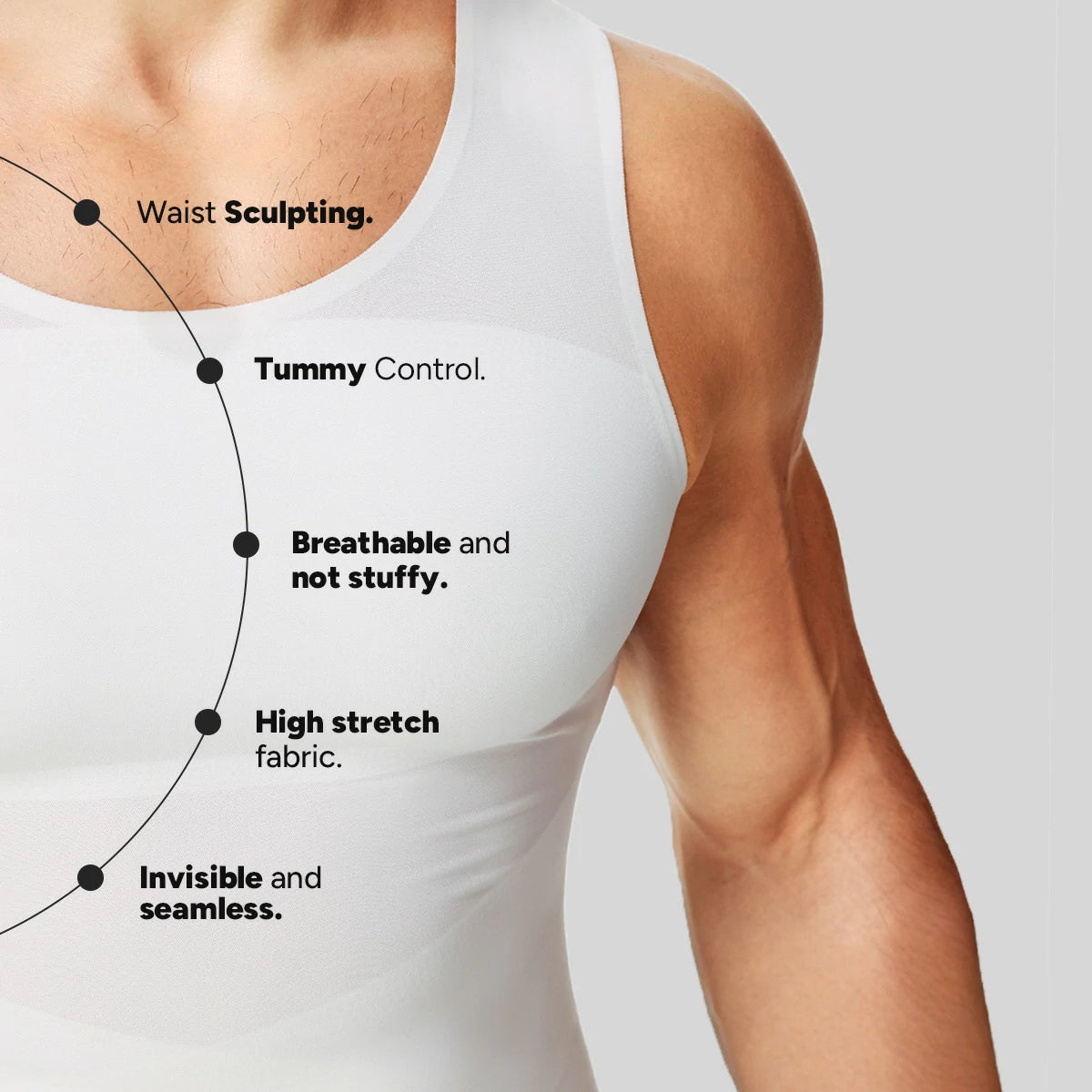 Men's Seamless Breathable Tummy Control Tank Top