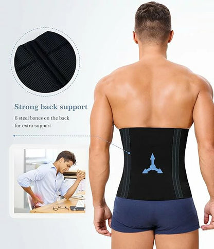 Men's Seamless Steel Boned Waist Trainer Waist Cincher