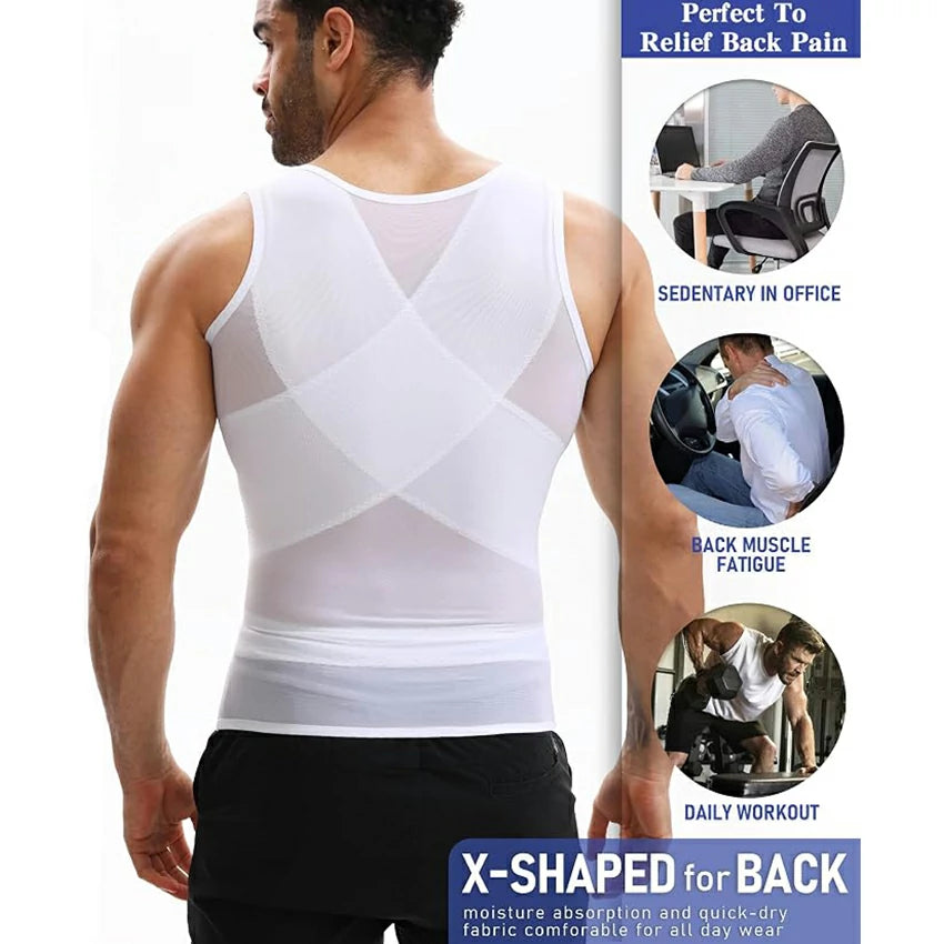Men's Breathable Thin Mesh Compression Tank