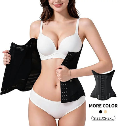 Women's Sweat Waist Trainer Corset with 11 Steel Bones