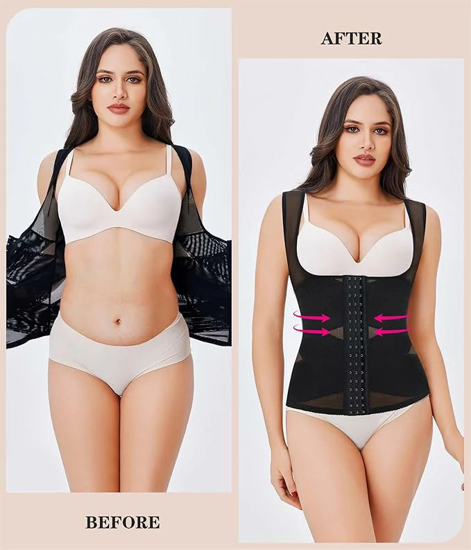 Women's Steel Boned Shapewear Vest Tummy Control