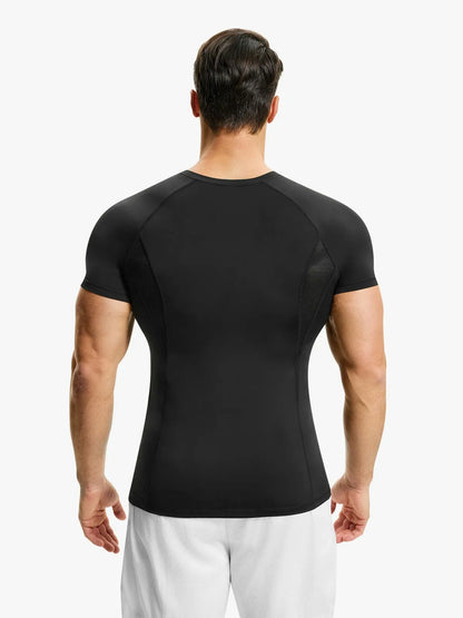 Men's Quick-Dry Gym Compression Shirt Short Sleeve