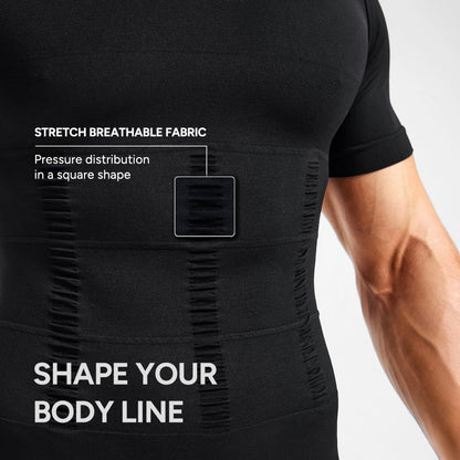Men's 360° Slimming Body Shaper Short Sleeve Shirt (2-Pack)