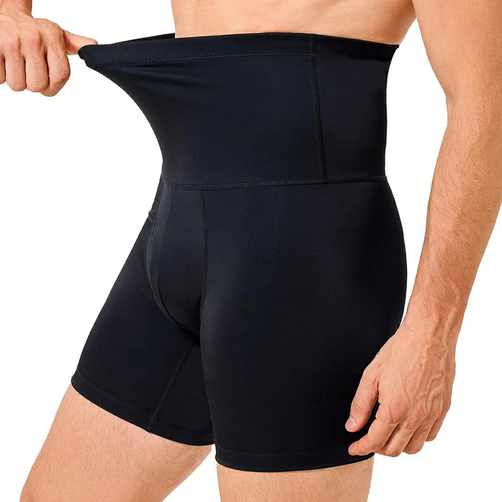 Men's High-Waist Compression Shorts Tummy Control