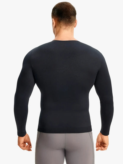 Men's Long Sleeve Compression Shirt Tummy Control