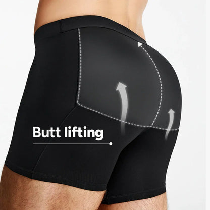 Men's Padded Shapewear Boxer Briefs Butt Lifting