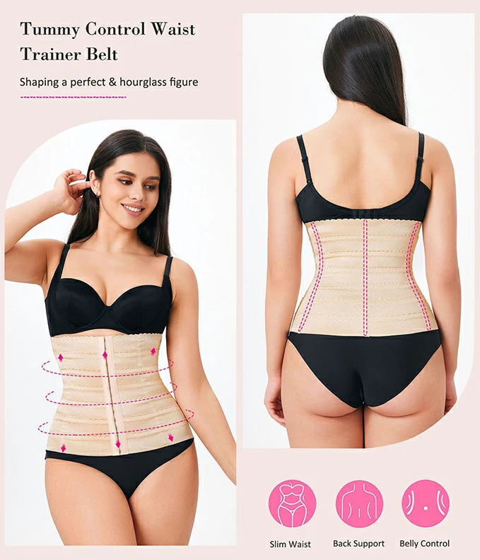 Women's 4 Steel Boned Breathable Waist Trainer Tummy Control