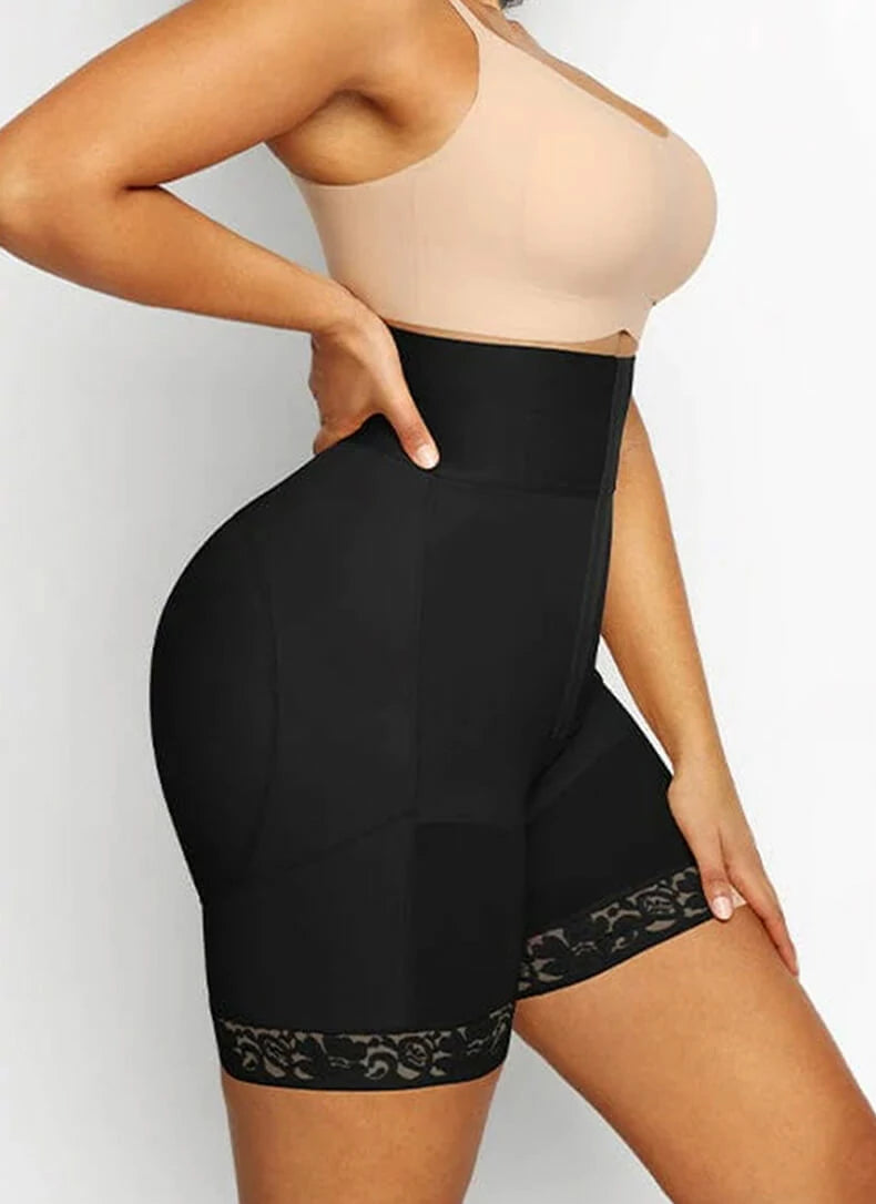 Women's High Waist Hook Closure Fajas Colombianas Shorts Tummy Control