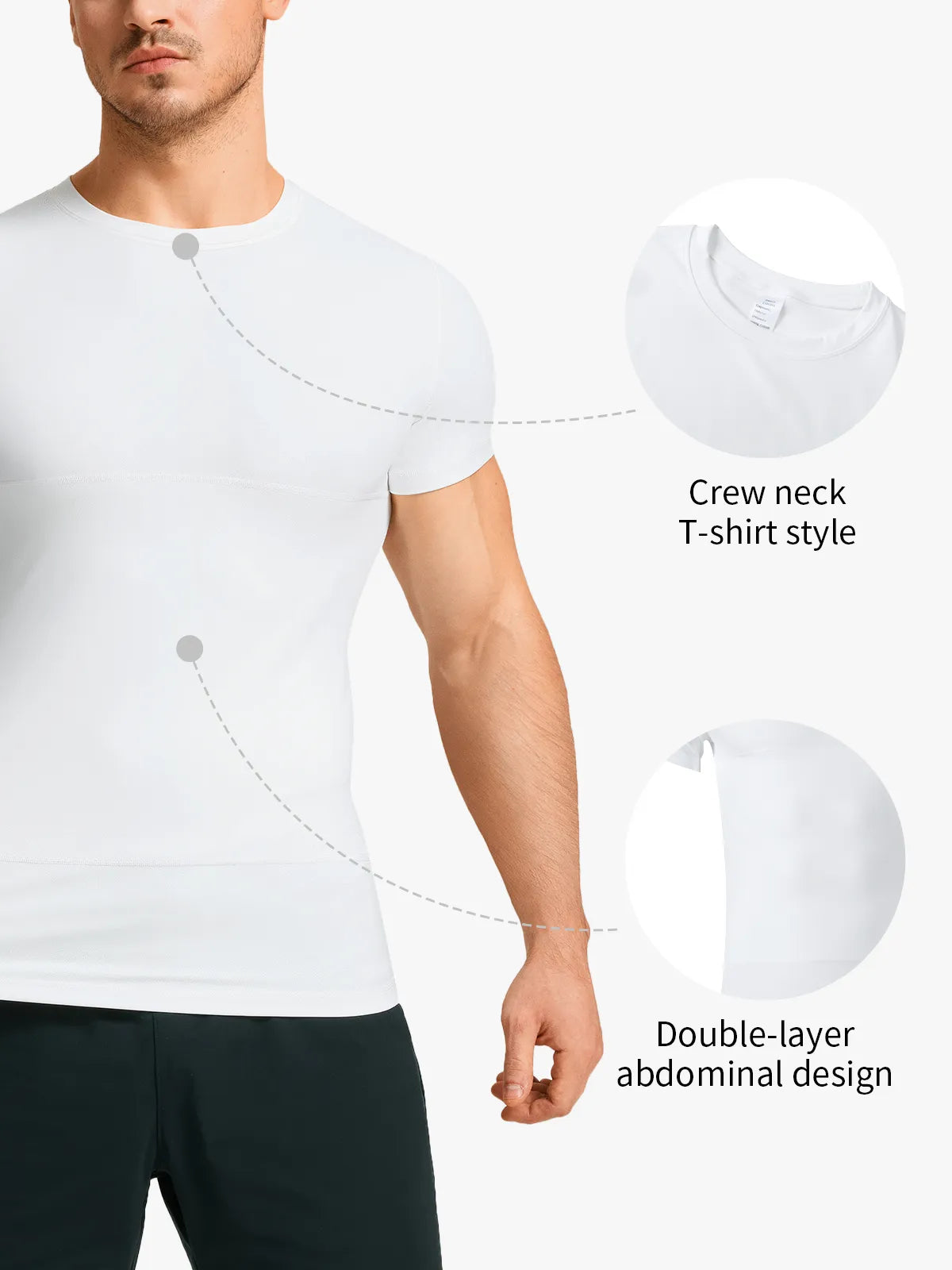 Men's Double-Layer Short Sleeve Compression Shirt