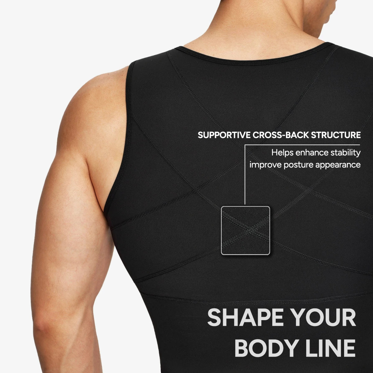 Men's Dual-Layer Zippered Compression Tank Top