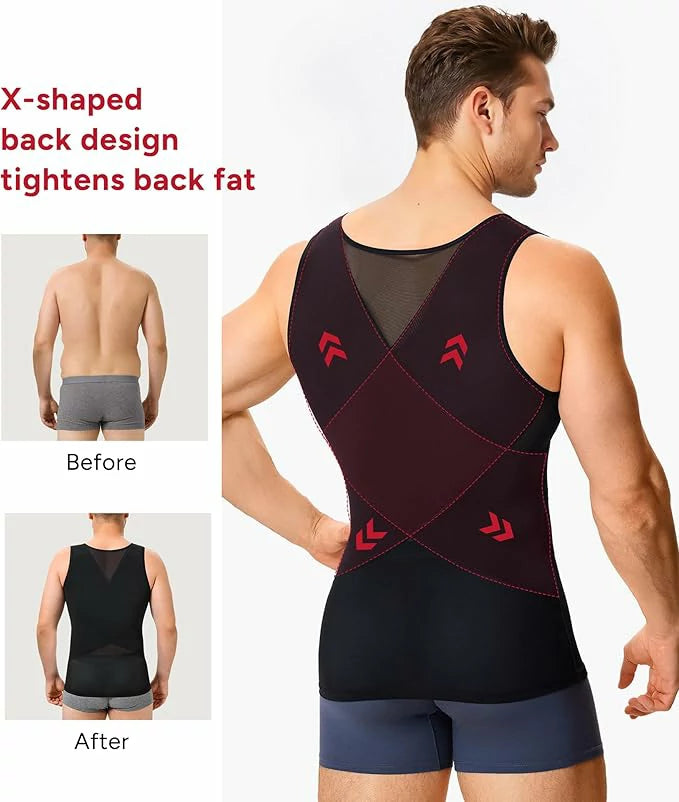 Men's Compression Tank Top Mesh Double-Layer