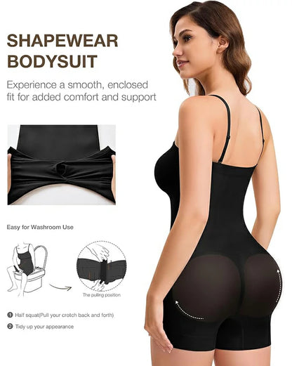 Women's Strapless Shapewear Bodysuit Tummy Control Butt Lift