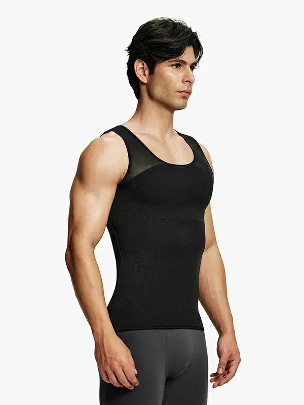 Men's Mesh Compression Chest & Tummy Control Tank Top