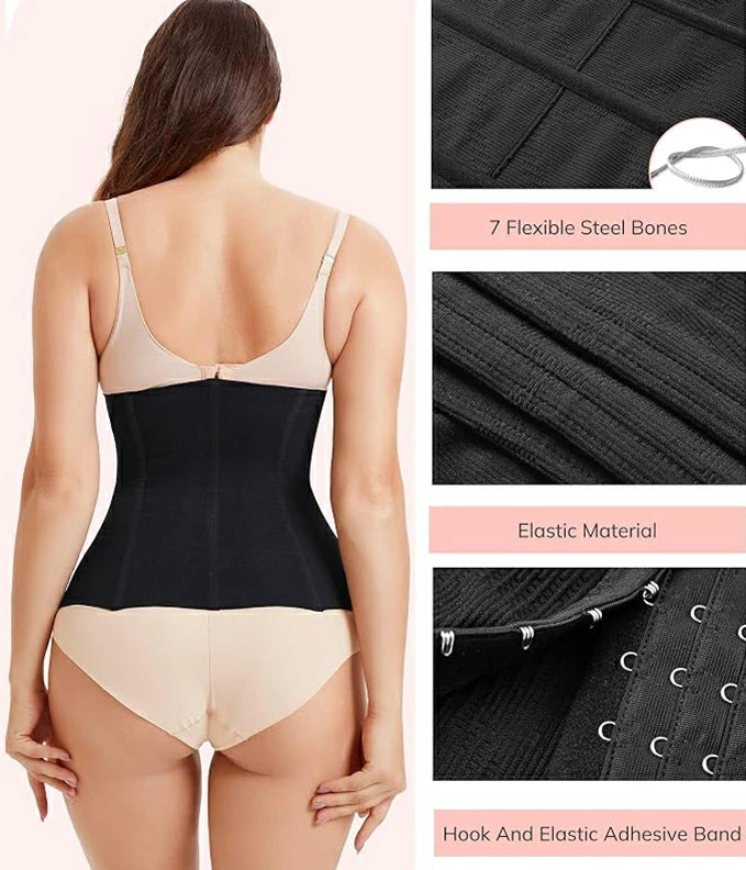 Women's Steel Boned Postpartum Waist Trainer Tummy Control