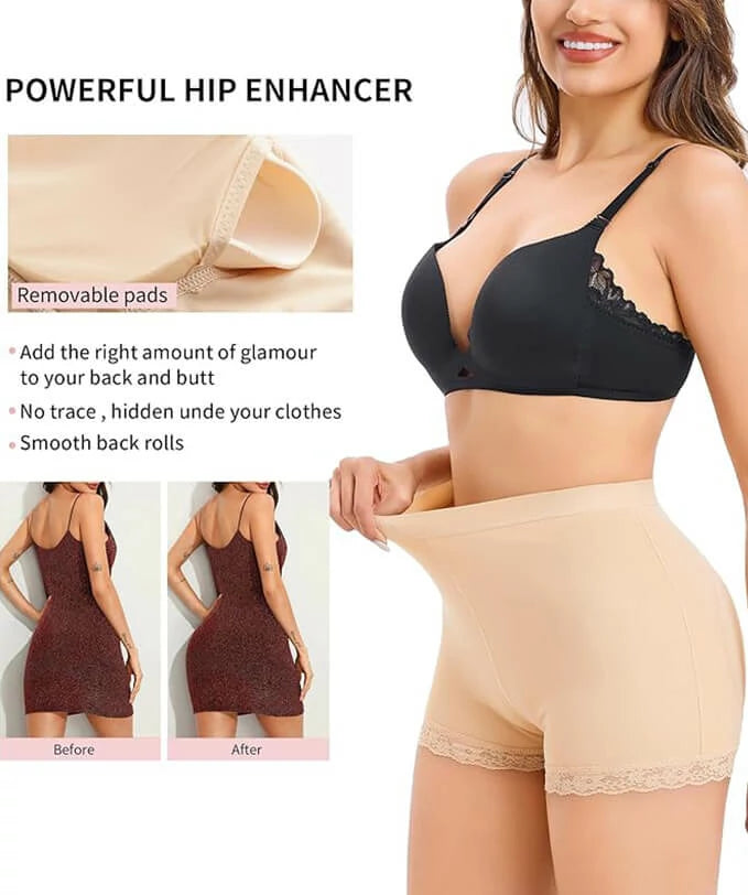 Women's Mid-Rise Padded Hip Enhancer Boyshorts