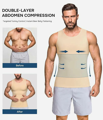 Men's Double-Layer Compression Tank Top Tummy Control