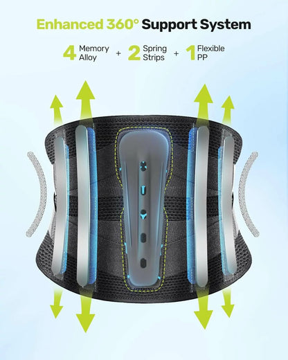 Men's 3D Knit Lumbar Support Belt with Removable Pad