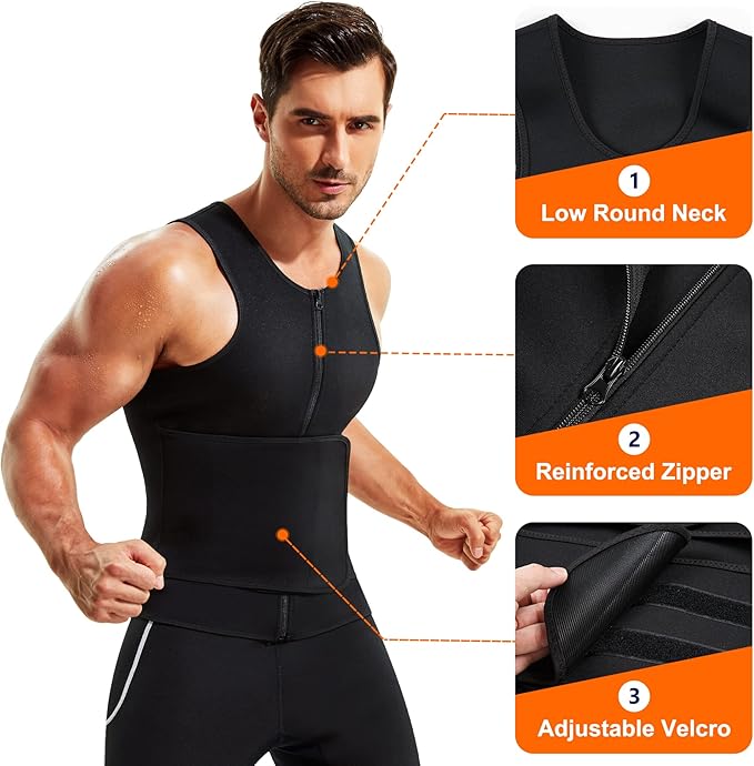 Men's Waist Trainer Sauna Suit Shirt