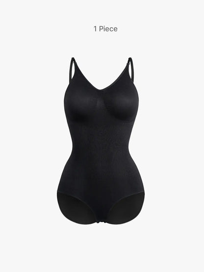 Women's Seamless V-Neck Sleeveless Bodysuit Tummy Control