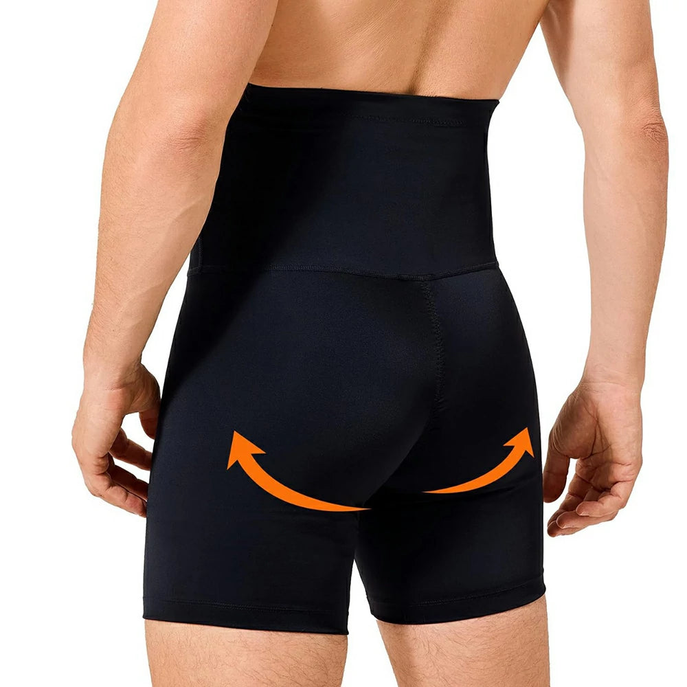 Men's High-Waist Compression Shorts Tummy Control