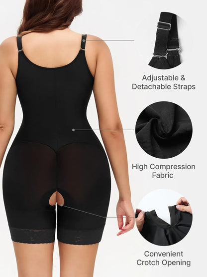 Women's U-Shape Open Bust Bodysuit Tummy Control Butt Lift
