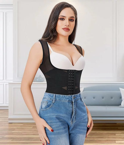 Women's Steel Boned Shapewear Vest Tummy Control