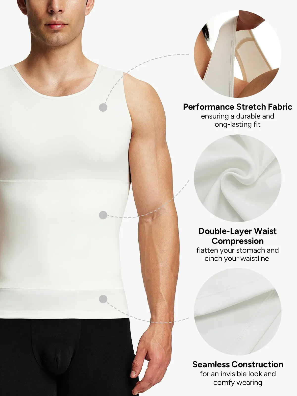 Men's Everyday Compression Tank Top Tummy Control