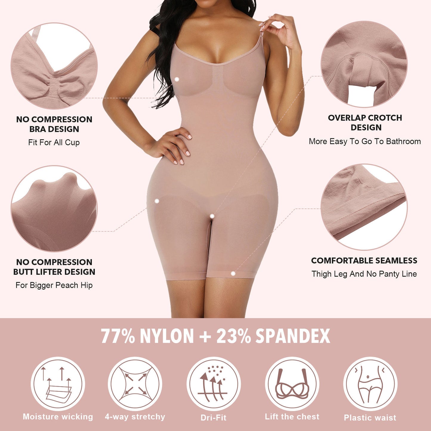 Women Tummy Control Butt Lifter Bodysuit